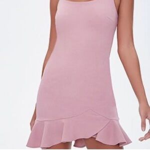 Olia from Lulus Ruffle Mini Dress Sz S - Mauve Pink